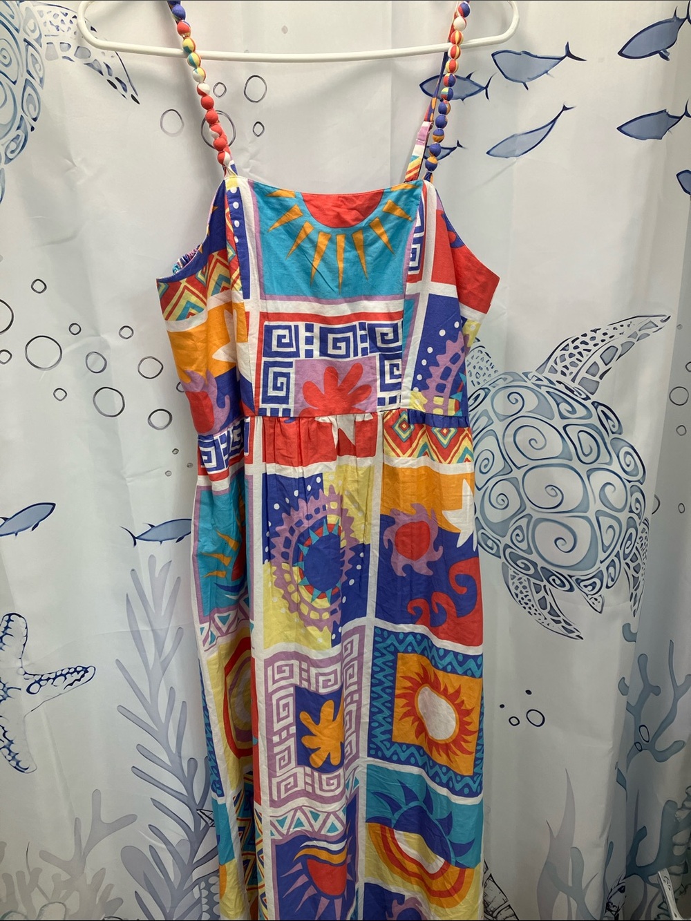 Japna Colorburst Mediterranean Maxi Dress – Size XL